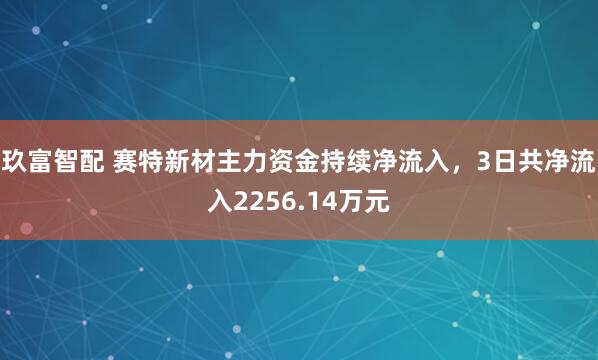 玖富智配 赛特新材主力资金持续净流入，3日共净流入2256.14万元