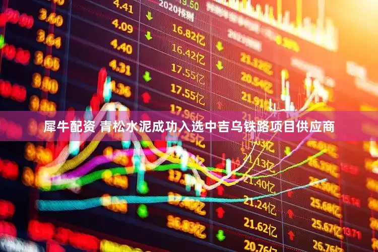 犀牛配资 青松水泥成功入选中吉乌铁路项目供应商